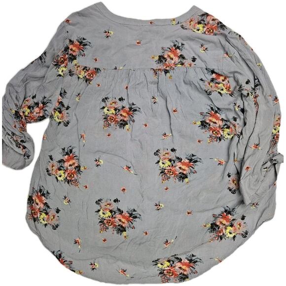 TORRID Tunic Top Women's XL 1 Harper Gray Challis Button Front Blouse C11257622 - Picture 4 of 6